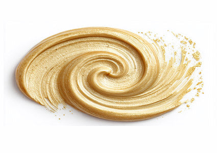 Vitamin A Gold cream swirl on a white background