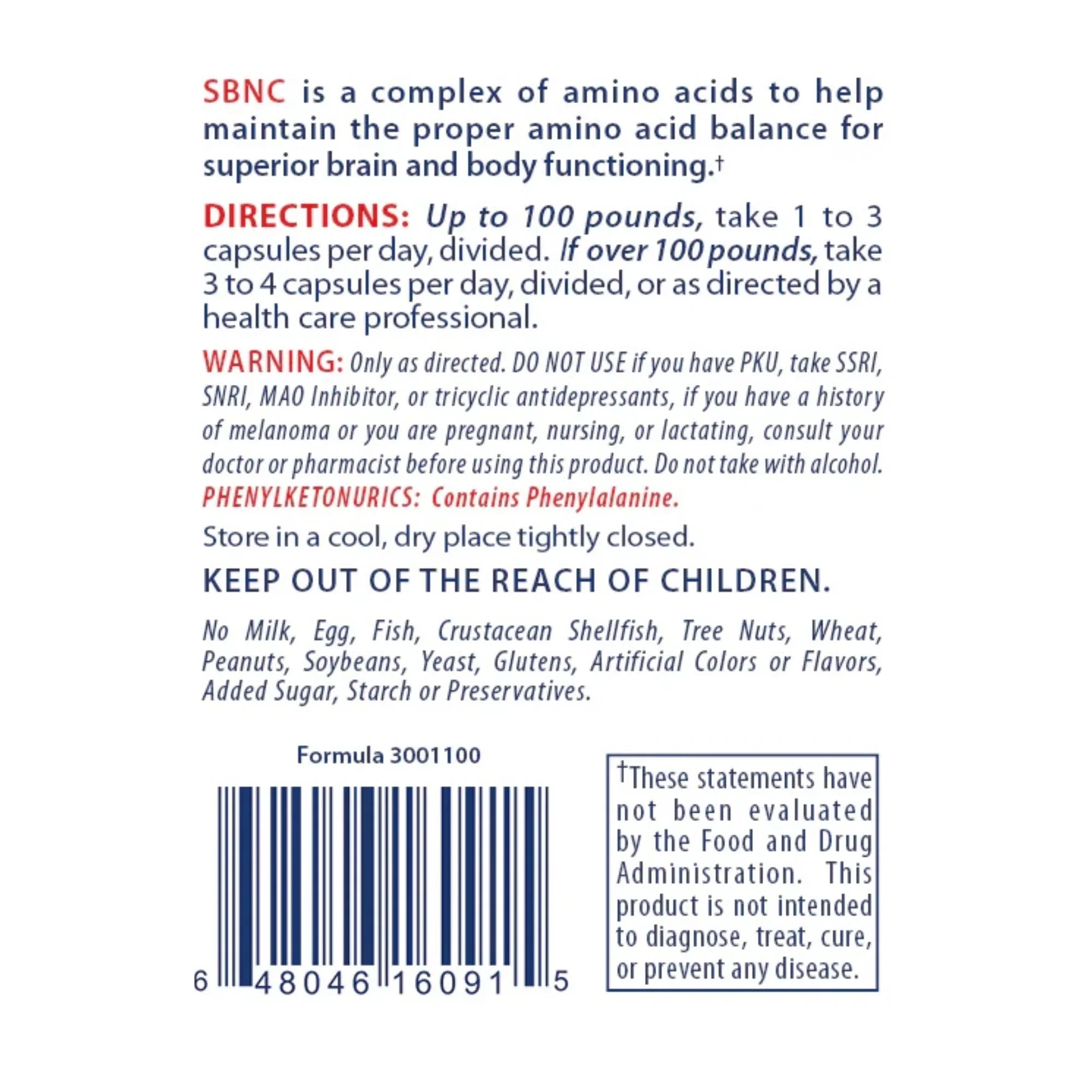 Super Balanced Neurotransmitter Complex™ (SBNC) - Pain & Stress Center