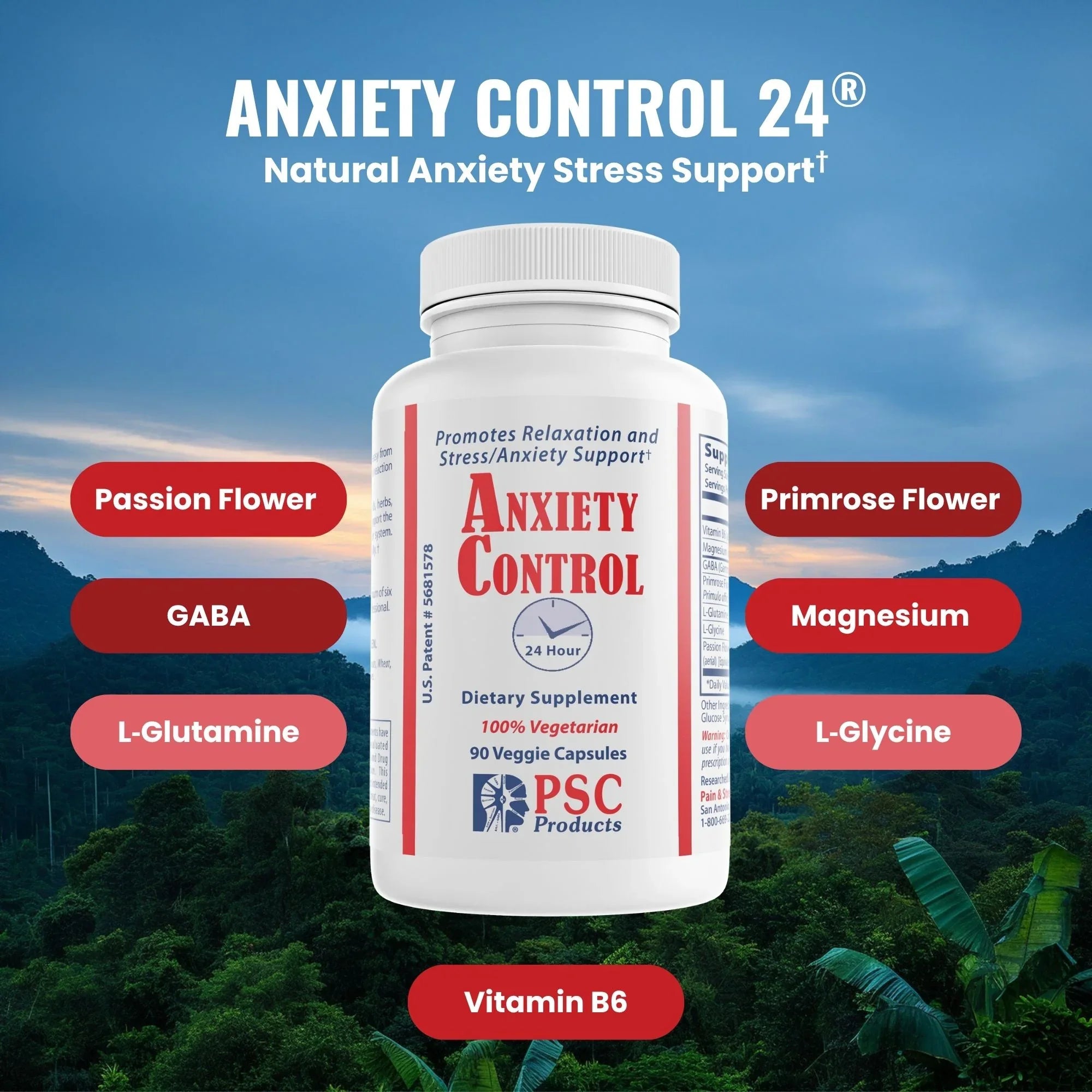 Anxiety Control 24® - Natural Anxiety Stress Support - Pain & Stress Center