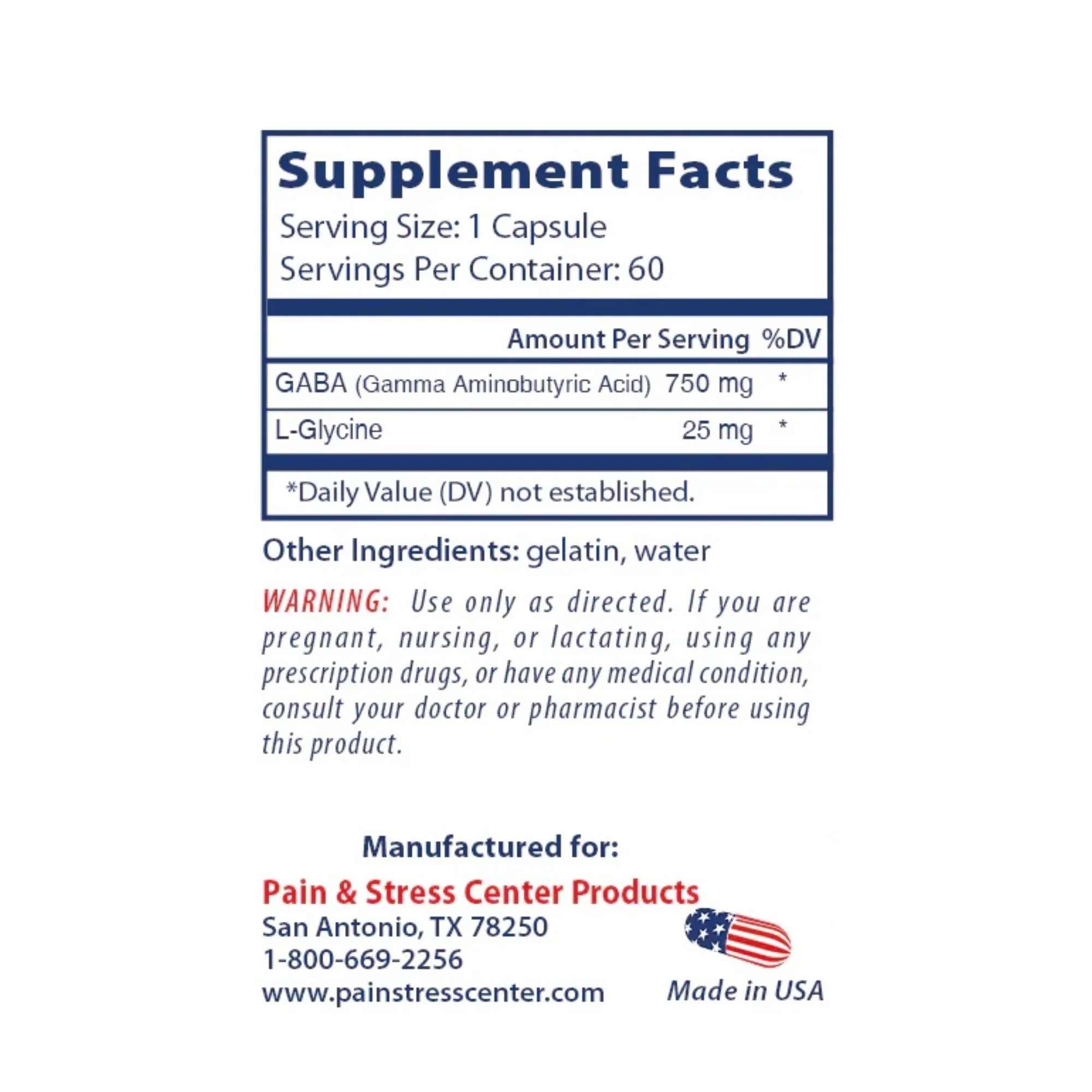 GABA 750 mg - Pain & Stress Center