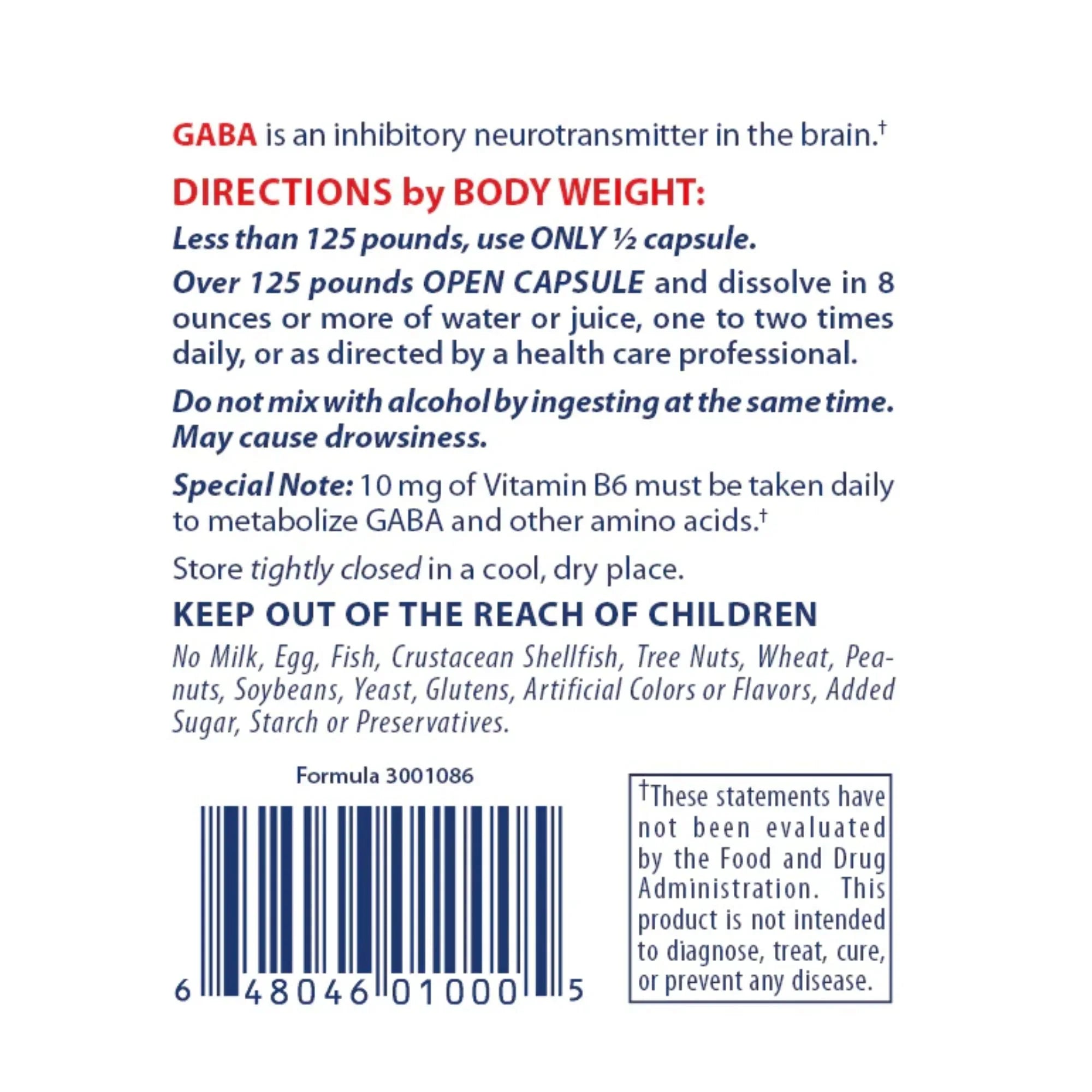 GABA 750 mg - Pain & Stress Center