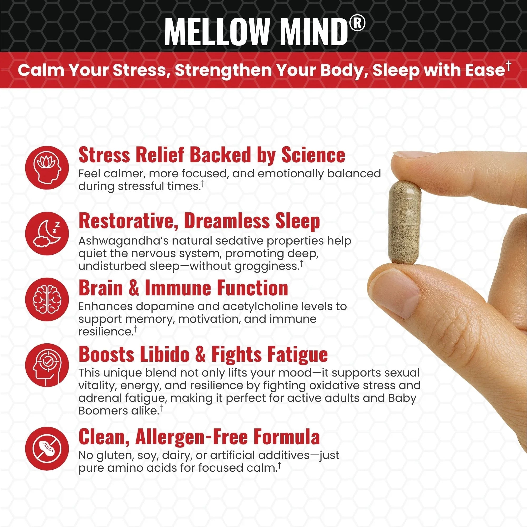 Ashwagandha + Mellow Mind® - Pain & Stress Center