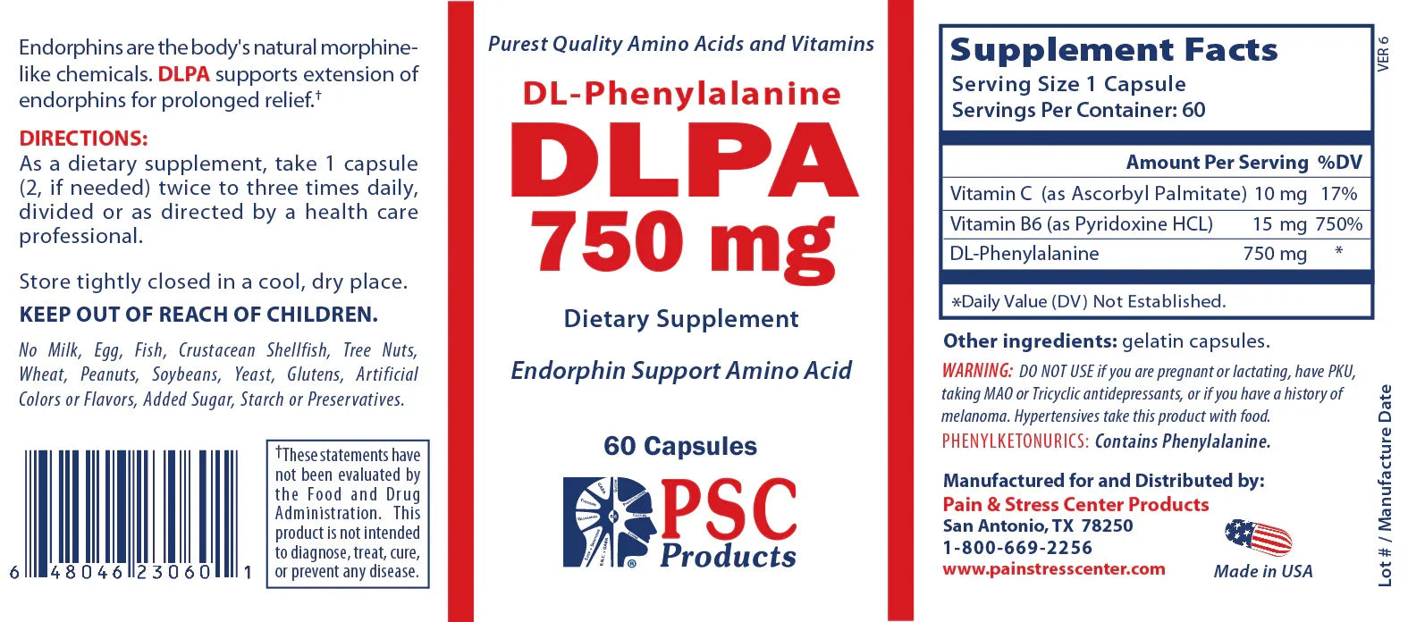 DLPA (DL-Phenylalanine) - Pain & Stress Center