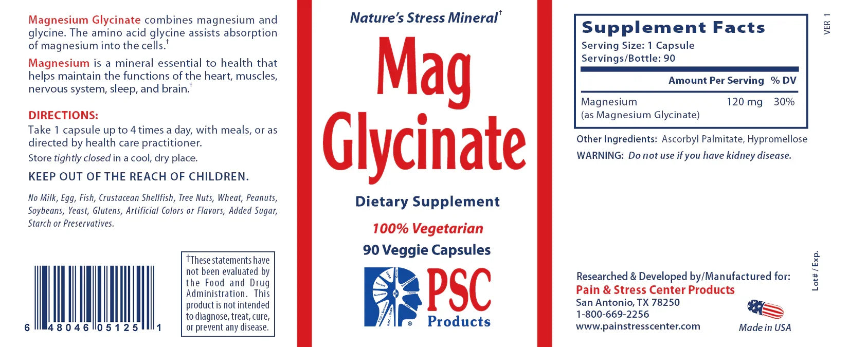 Mag Glycinate - Pain & Stress Center