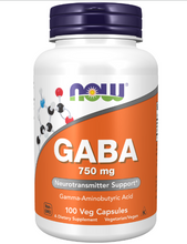 Load image into Gallery viewer, GABA 750mg, 100 caps