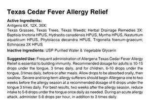 Texas Cedar Fever